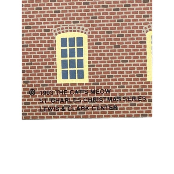 VTG 90's The Cat's Meow St. Charles Lewis & Clark Center Christmas Decor Shelf - Picture 5 of 7